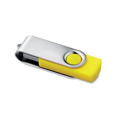 TECHMATE 16GB USB FLASH DRIVE in Yellow.