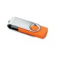 TECHMATE 16GB USB FLASH DRIVE in Orange.