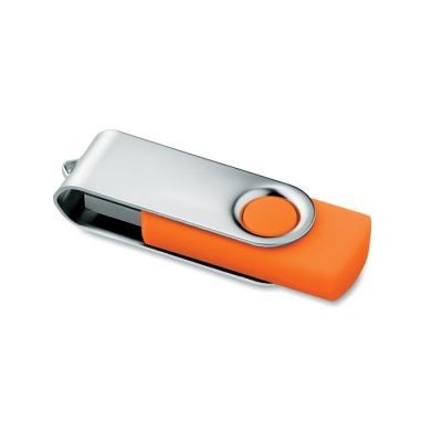 TECHMATE 8GB USB FLASH DRIVE in Orange.
