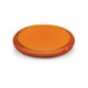 ROUNDED DOUBLE COMPACT MIRROR in Transparent Orange.
