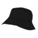 100% WASHED CHINO COTTON BUCKET HAT in Black.