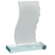 GLASS TROPHY AWARD with Green Base.