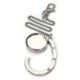 HANDBAG HANGER HOOK in Silver Chrome Metal with Chain.