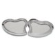 HEART SHAPE HANDBAG MIRROR in Silver Chrome Metal.