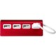 ALUMINIUM METAL USB HUB in Red.