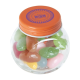 SMALL GLASS JAR with Jelly Beans in Orange.