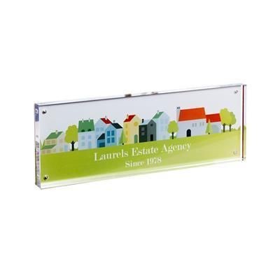 ACRYLIC DISPLAY CUBE BLOCK with Large Branding Area.