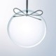 CLEAR GLASS ROUND ORNAMENT.