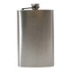 10 OZ HIP FLASK in Silver Stainless Steel Metal.