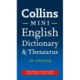 COLLINS MINI DICTIONARY AND THESAURUS in Blue.