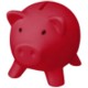 PIGGY COIN BANK in Red.