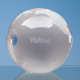 7CM OPTICAL CRYSTAL GLOBE PAPERWEIGHT.