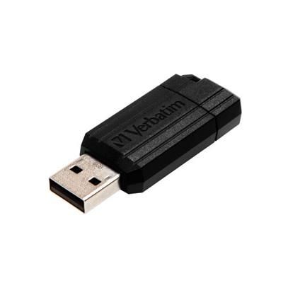 VERBATIM USB DRIVE 2,0 PINSTRIPE BLACK.