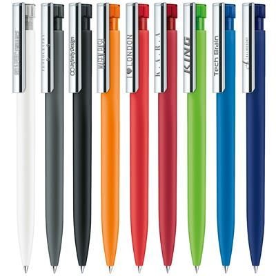 LIBERTY SOFT TOUCH BALL PEN with Metal Clip.
