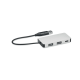 3 PORT USB HUB with 20Cm Cable in Silver.