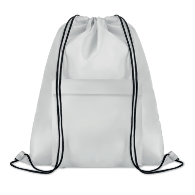 210D POLYESTER DRAWSTRING BAG in White