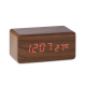 LED CLOCK & 5W CORDLESS CHARGER in Brown.