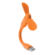 PORTABLE USB FAN in Orange.