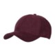 6 PANEL FAUX SUEDE POLYESTER CAP in Maroon.