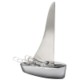 SAILING BOAT YACHT LETTER OPENER AND PAPERCLIP HOLDER in Silver Metal.