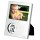 METAL PHOTO FRAME in Silver with Teddy Bear.