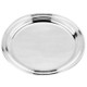 ROUND METAL TRAY in Silver.