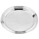 ROUND METAL TRAY in Silver.