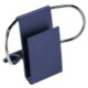 METAL DESK PAPER AND BUSINESS CARD HOLDER in Blue.