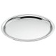 OVAL SILVER CHROME METAL TRAY.