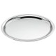 OVAL SHINY SILVER METAL TRAY.