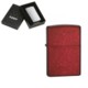 GENUINE ZIPPO LIGHTER in Candy Apple Red Finish.