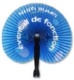 HAWAIIAN STYLE PAPER FAN with Black Plastic Handle.