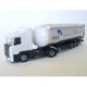ARTICULATED TRUCK AND TANKER TRAILER MODEL in White.