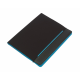 YOUNG STAR MICROFIBRE CONFERENCE FOLDER in Black & Turquoise.