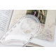 LINEAR 15CM PLASTIC RULER with Magnifier in Clear Transparent.