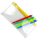 PVC PENCIL CASE (CLEAR with Yellow Zip).