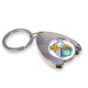 WISHBONE TROLLEY COIN KEYRING (STAMPED IRON SOFT ENAMEL INFILL).