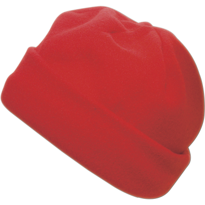 FLEECE BEANIE in Red
