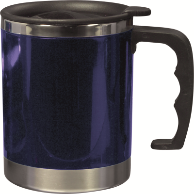 STAINLESS STEEL METAL MUG (400ML) in Blue
