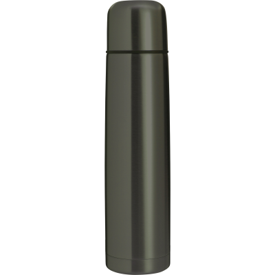 STAINLESS STEEL METAL DOUBLE WALLED VACUUM FLASK (1000ML) in Gunmetal Grey