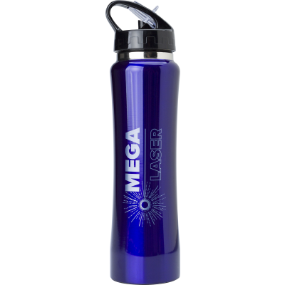 STAINLESS STEEL METAL DOUBLE WALLED BOTTLE (500ML) in Cobalt Blue