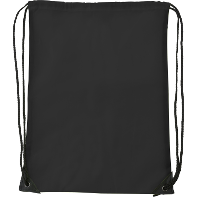 DRAWSTRING BACKPACK RUCKSACK in Black