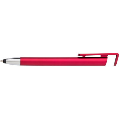 BALL PEN with Mobile Phone Holder in Red