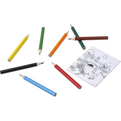 PENCIL SET AND COLOURING x SHEET in Neutral