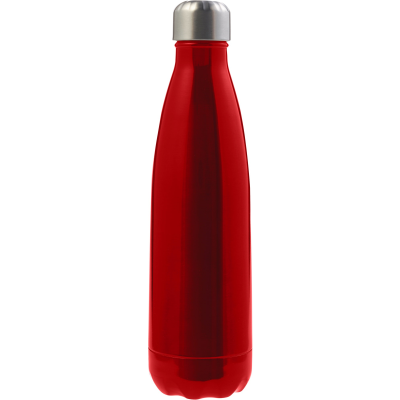 STAINLESS STEEL METAL DOUBLE WALLED BOTTLE (500ML) in Red