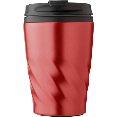 STAINLESS STEEL METAL MUG (325ML) in Red