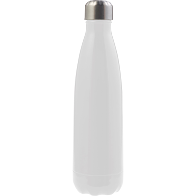 STAINLESS STEEL METAL SINGLE WALLED BOTTLE (650ML) in White