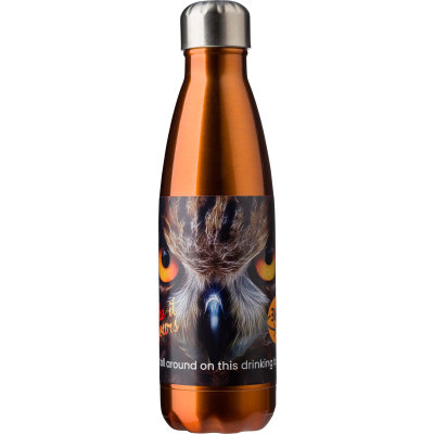 STAINLESS STEEL METAL SINGLE WALLED BOTTLE (650ML) in Orange