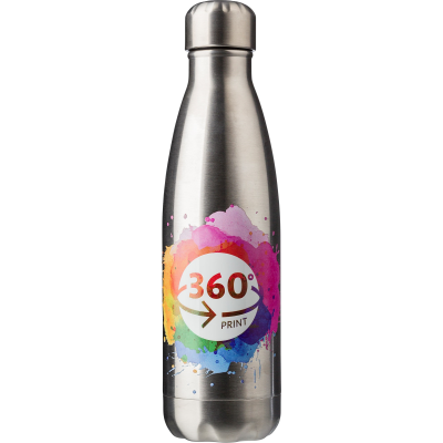 STAINLESS STEEL METAL SINGLE WALLED BOTTLE (650ML) in Silver