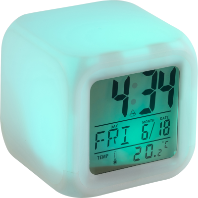 CUBE ALARM CLOCK in White